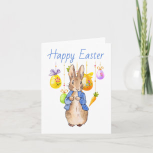 Cartes Pour Fêtes Annuelles Lapin de Pâques Classique Œufs de Pâques Joyeuses