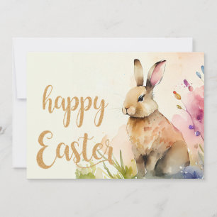 Cartes Pour Fêtes Annuelles Lapin de Pâques dans le jardin