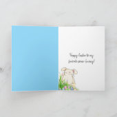 Cartes Pour Fêtes Annuelles Lapin De Pâques Dans L'Herbe (Intérieur)