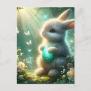 Cartes Pour Fêtes Annuelles Lapin de Pâques de la Forêt Enchantée