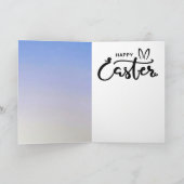 Cartes Pour Fêtes Annuelles Lapin de Pâques d'île de Pâques (Intérieur)