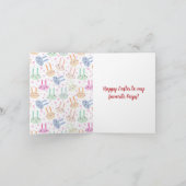 Cartes Pour Fêtes Annuelles Lapin De Pâques En Chasse Aux Oeufs (Intérieur)