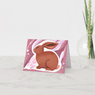 Cartes Pour Fêtes Annuelles Lapin de Pâques en Chocolat Aquarelle pastel mig