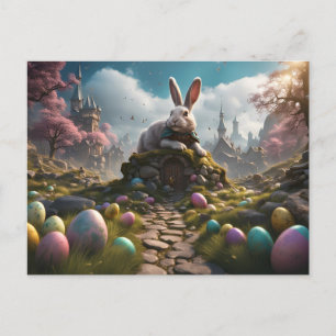 Cartes Pour Fêtes Annuelles Lapin de Pâques et oeufs