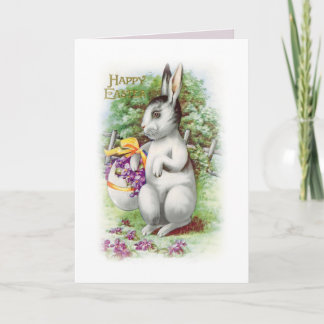 Cartes Pour Fêtes Annuelles Lapin de Pâques Floral
