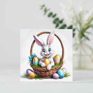 Cartes Pour Fêtes Annuelles lapin de Pâques heureux