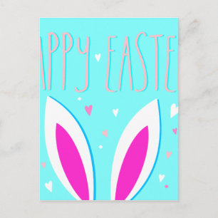 Cartes Pour Fêtes Annuelles lapin de pâques heureux