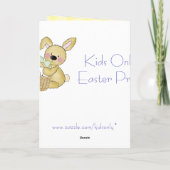 Cartes Pour Fêtes Annuelles Lapin de Pâques heureux (Dos)