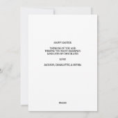 Cartes Pour Fêtes Annuelles Lapin de Pâques jonglant (Dos)