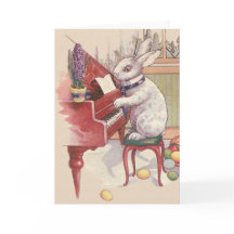 Lapin de Pâques Jouer Piano Hyacinth