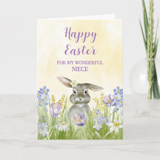 Cartes Pour Fêtes Annuelles Lapin de Pâques Joyeux Nîme de Pâques (Devant)