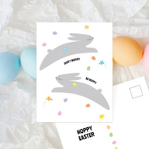 Cartes Pour Fêtes Annuelles Lapin de Pâques joyeux Pâques minimaliste modern