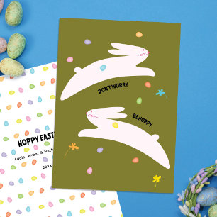 Cartes Pour Fêtes Annuelles Lapin de Pâques joyeux   Pâques minimaliste modern
