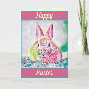 Cartes Pour Fêtes Annuelles Lapin de Pâques lapin coloré lapin