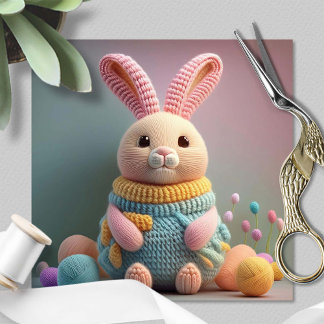 Cartes Pour Fêtes Annuelles Lapin de Pâques mignon et fantaisiste