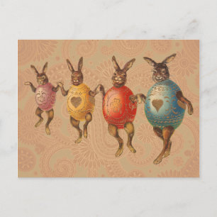 Cartes Pour Fêtes Annuelles Lapin de Pâques Œufs Dansants