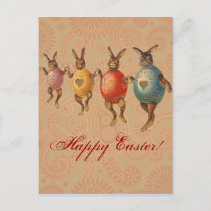 Cartes Pour Fêtes Annuelles Lapin de Pâques Œufs Dansants