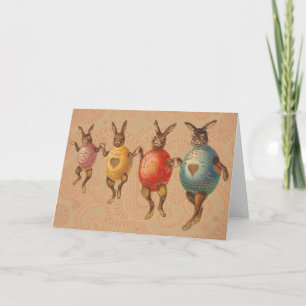 Cartes Pour Fêtes Annuelles Lapin de Pâques Œufs Dansants