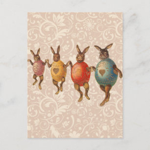 Cartes Pour Fêtes Annuelles Lapin de Pâques Œufs Dansants