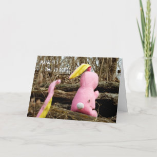 Cartes Pour Fêtes Annuelles Lapin de Pâques Perdant Ear Time pour retirer la c