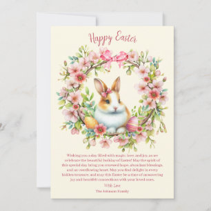 Cartes Pour Fêtes Annuelles Lapin de Pâques personnalisé à l'aquarelle