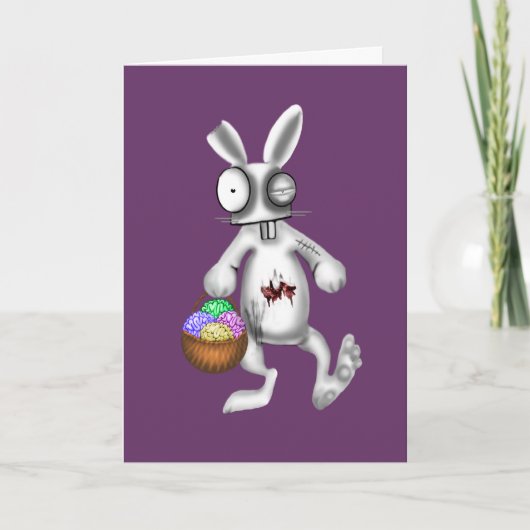 Cartes Pour Fêtes Annuelles lapin de pâques zombie (Devant)