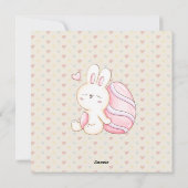 Cartes Pour Fêtes Annuelles Lapin et Oeuf de Pâques (Dos)
