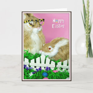 Cartes Pour Fêtes Annuelles Lapin et oeufs de Pâques