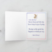 Cartes Pour Fêtes Annuelles Lapin et papillon de Pâques (Intérieur)