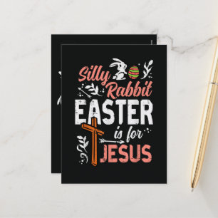 Cartes Pour Fêtes Annuelles Lapin idiot chrétien Pâques pour Jésus