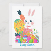 Cartes Pour Fêtes Annuelles Lapin Lapin Joyeux Pâques (Devant)