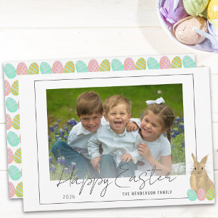 Cartes Pour Fêtes Annuelles Lapin Mignon Photo Joyeuses Pâques