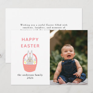 Cartes Pour Fêtes Annuelles Lapin Moderne Élégant Joyeuses Pâques Photo