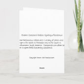 Cartes Pour Fêtes Annuelles Lapin oriental (Dos)