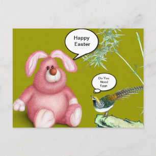 Cartes Pour Fêtes Annuelles Lapin Pâques Rose