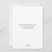 Cartes Pour Fêtes Annuelles Lapin personnalisé avec initiales Saint-Valentin à (Dos)