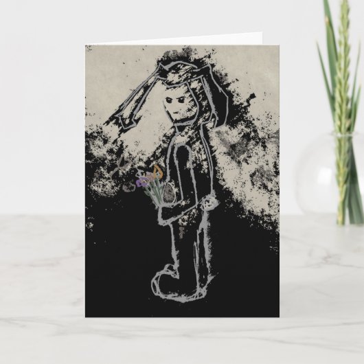 Cartes Pour Fêtes Annuelles lapin sinistre (Devant)