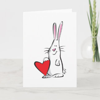 Cartes Pour Fêtes Annuelles Lapin Valentine d'amour