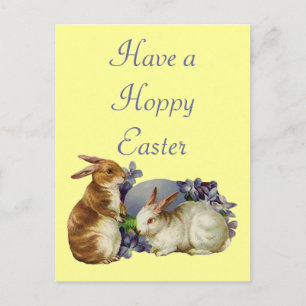 Cartes Pour Fêtes Annuelles Lapin vintage