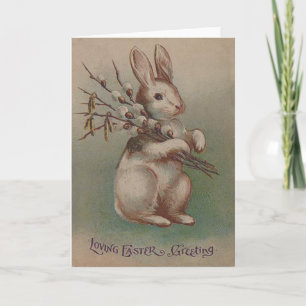 Cartes Pour Fêtes Annuelles Lapin vintage de Pâques
