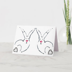 Cartes Pour Fêtes Annuelles lapins de miel