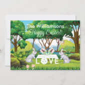 Cartes Pour Fêtes Annuelles Lapins de pickleball Fête de Pâques joyeuse (Devant)