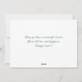 Cartes Pour Fêtes Annuelles Lapins de pickleball Joyeuses Pâques (Dos)