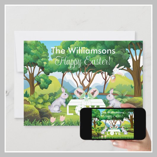 Cartes Pour Fêtes Annuelles Lapins de pickleball Joyeuses Pâques