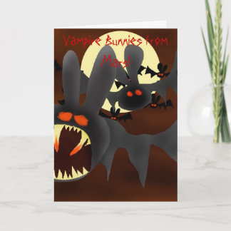Cartes Pour Fêtes Annuelles Lapins de vampire de Mars