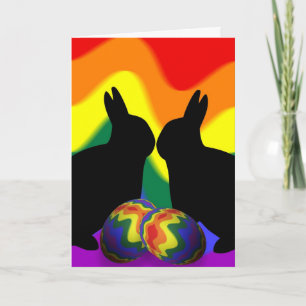Cartes Pour Fêtes Annuelles Lapins d'ombre