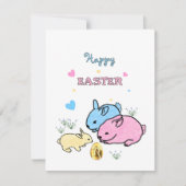 Cartes Pour Fêtes Annuelles Lapins mignons  (Devant)