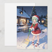 Cartes Pour Fêtes Annuelles Lapis qui danse (Devant / Derrière)