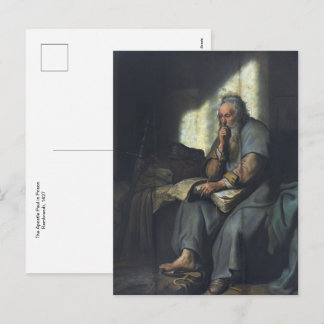 Cartes Pour Fêtes Annuelles L'Apôtre Paul en prison par Rembrandt Vacances Po