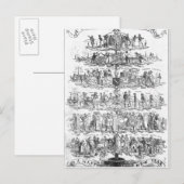 Cartes Pour Fêtes Annuelles L'arbre de Noël (Devant / Derrière)